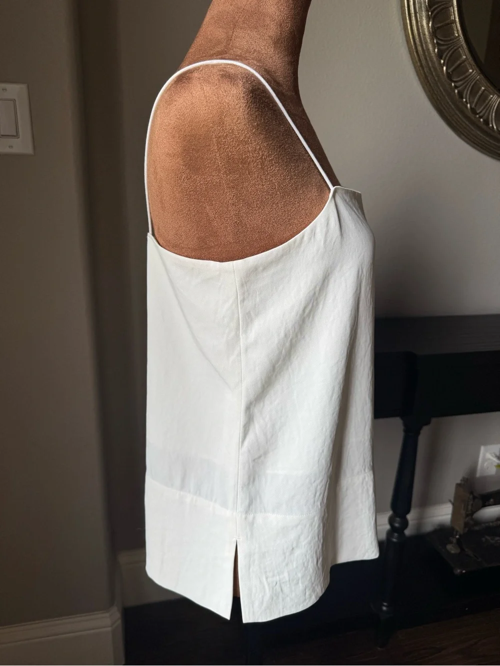 Everlane Ivory Japanese GoWeave Square Cami Tank Top Size 2 EUC